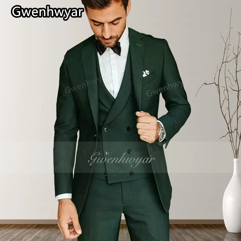 Gwenhwyfar 2025 New Product Dark Green Suit Men's Wedding Suit Groomsmen 3-Pieces Suit Custom Suit Blazer Costume Homme
Gwenhwyfar 2025 New Product Dark Green Suit Men's Wedding Suit Groomsmen 3-Pieces Suit Custom Suit Blazer Costume Homme