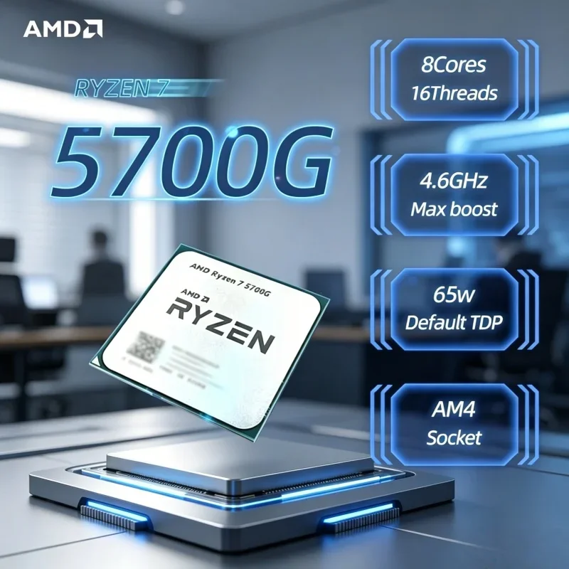 Desktop Assembly 100% Brand New AMD Ryzen 7 5700G 8-Core 16-Thread 4.6GHz 16MB L3 Cache Socket AM4 Processor Without Package
Desktop Assembly 100% Brand New AMD Ryzen 7 5700G 8-Core 16-Thread 4.6GHz 16MB L3 Cache Socket AM4 Processor Without Package