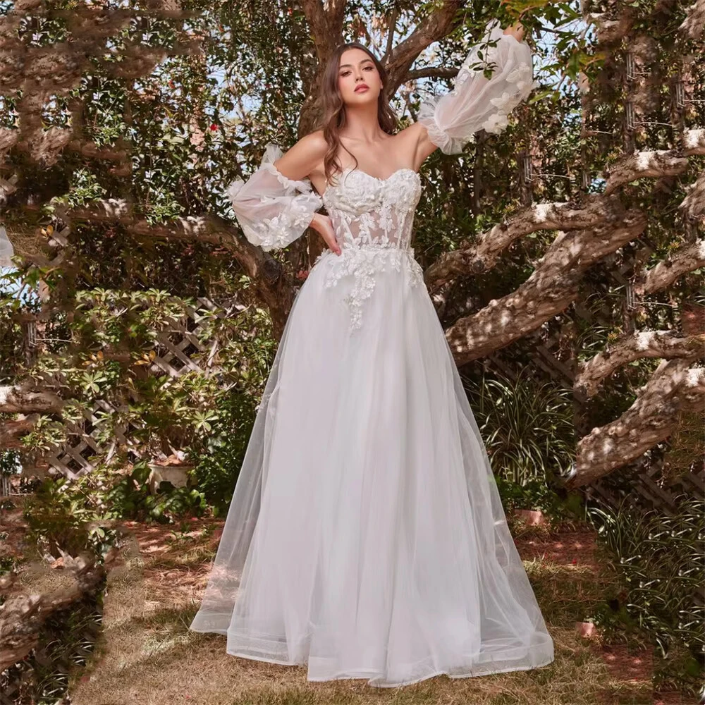 Luxury 3D Flower Prom Dresses A-line Vestidos De Noche White Puffy Sleeve فساتين مناسبة رسمية Romantic Customized Prom Dress
Luxury 3D Flower Prom Dresses A-line Vestidos De Noche White Puffy Sleeve فساتين مناسبة رسمية Romantic Customized Prom Dress