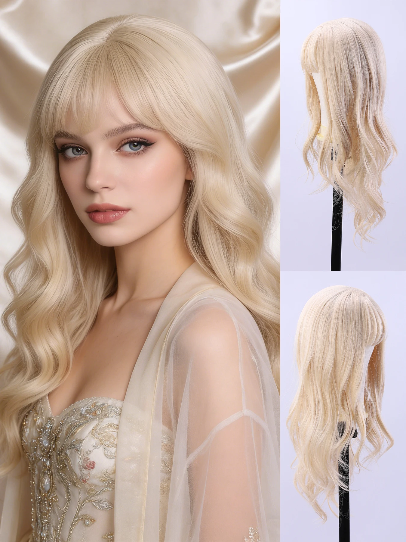 1 элегантный и модный женский парик из синтетического волокна, модная прическа, дизайн с сетчатым головным убором в виде розы.
1 элегантный и модный женский парик из синтетического волокна, модная прическа, дизайн с сетчатым головным убором в виде розы.