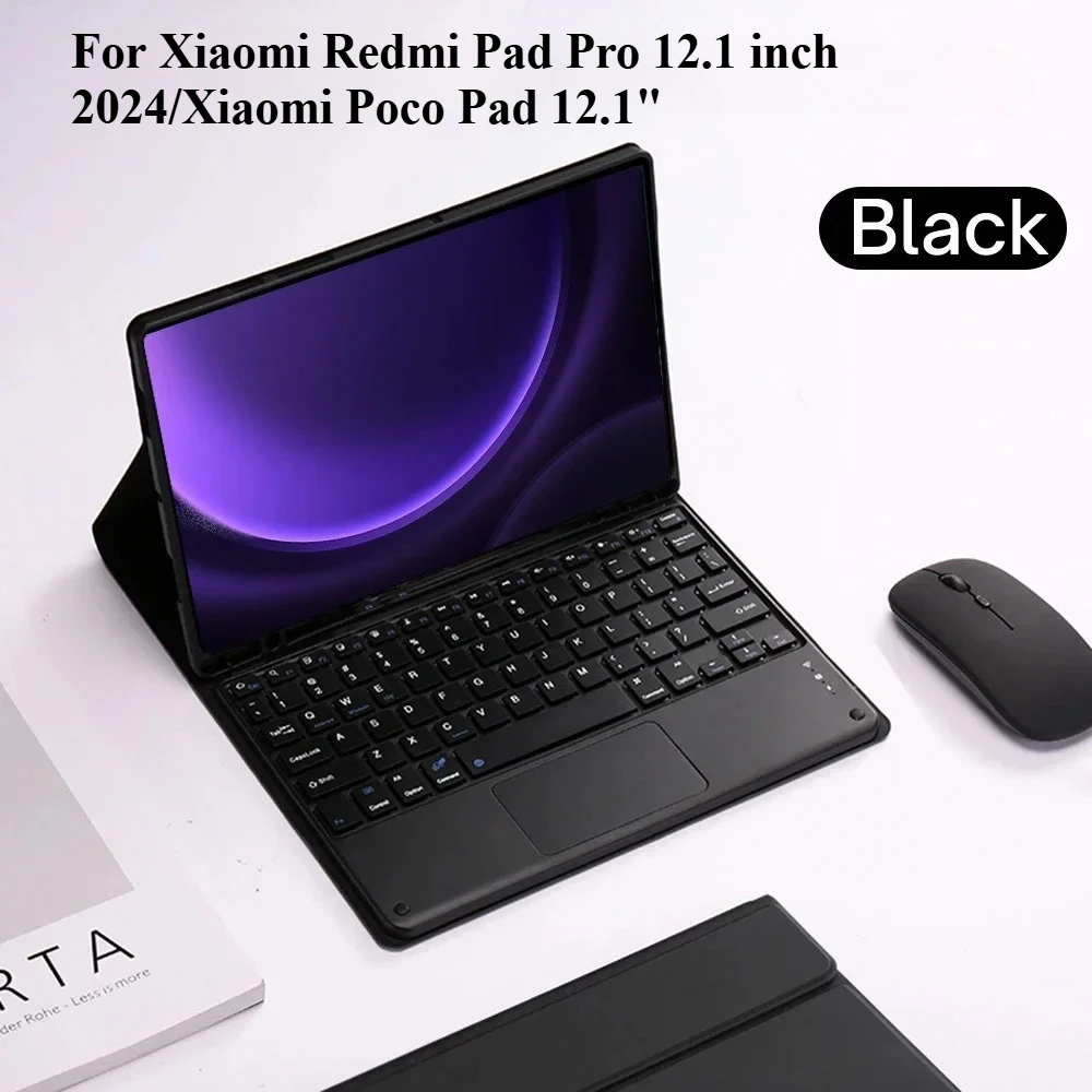 For Redmi Pad Pro 12.1 inch 2024 Keyboard Case Detachable Keyboard With Leather Tab Case Cover For Xiaomi Poco Pad 12.1" inch
For Redmi Pad Pro 12.1 inch 2024 Keyboard Case Detachable Keyboard With Leather Tab Case Cover For Xiaomi Poco Pad 12.1" inch