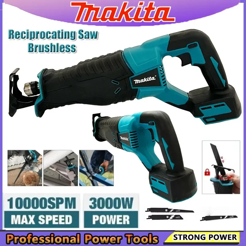 Makita Portable Cordless Power Tools Brushless Reciprocating Saw Reciprocating Saw With 4pcs Saw Blades For 20V18V Battery
Makita Portable Cordless Power Tools Brushless Reciprocating Saw Reciprocating Saw With 4pcs Saw Blades For 20V18V Battery