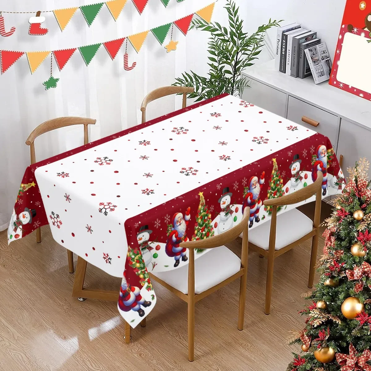Christmas Tablecloth Santa Snowman Xmas Table Cover Christmas Decorations for Home 2024 Navidad Noel Gifts Dining Table Decor
Christmas Tablecloth Santa Snowman Xmas Table Cover Christmas Decorations for Home 2024 Navidad Noel Gifts Dining Table Decor