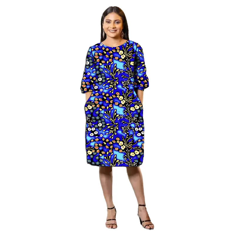 Half Sleeve African Dress Women Ankara Clothes Colorful Print National Costume Wedding/Party Wear
Half Sleeve African Dress Women Ankara Clothes Colorful Print National Costume Wedding/Party Wear
