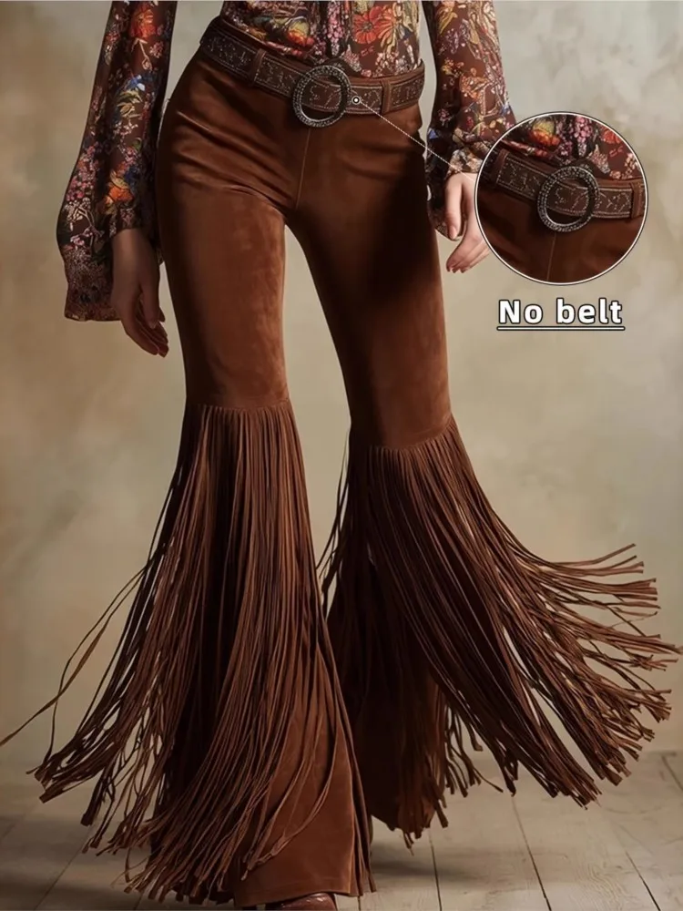 2026 Women's Retro Western Tassel New Suede Pants Spring and Summer Personality Street Solid Color Mid-waist Micro Trousers
2026 Women's Retro Western Tassel New Suede Pants Spring and Summer Personality Street Solid Color Mid-waist Micro Trousers