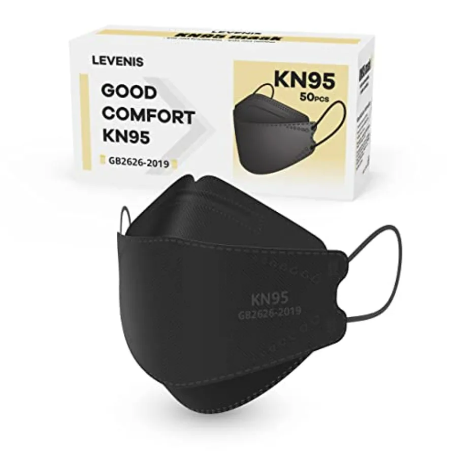 KN95 Face Masks 50 Pack, Breathable Comfortable and Disposable KN95 Mask, Black
KN95 Face Masks 50 Pack, Breathable Comfortable and Disposable KN95 Mask, Black