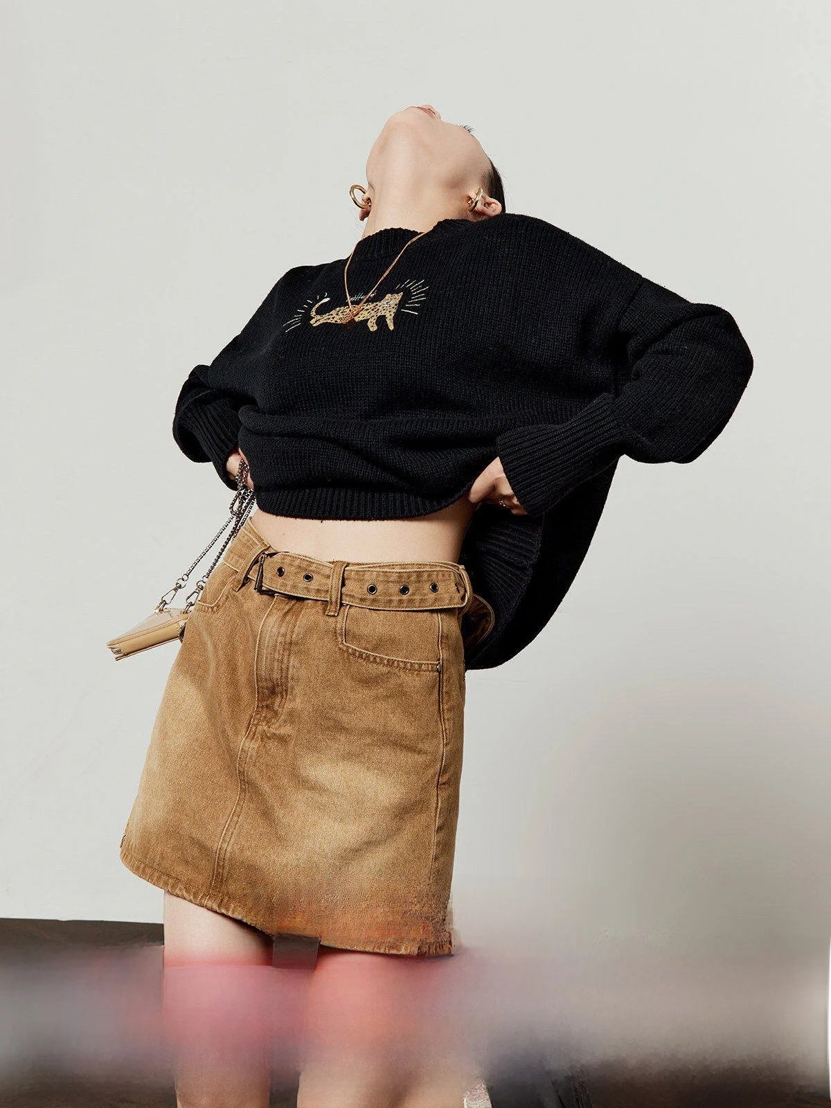 Bla Knitted Sweater Women's round Ne Print Casual Leopard Sle ort Sve Long Coat Straight Fit Commute Faion
Bla Knitted Sweater Women's round Ne Print Casual Leopard Sle ort Sve Long Coat Straight Fit Commute Faion