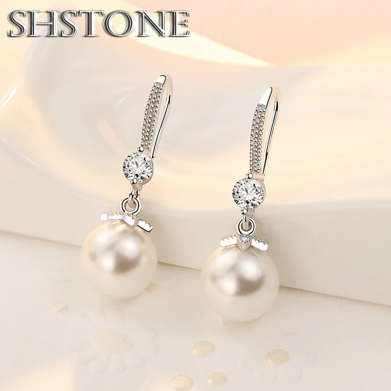 Fine 925 Sterling Silver Luxury Crystal Zircon Pearl Earrings Charms for Woman Engagement Wedding Jewelry gift
Fine 925 Sterling Silver Luxury Crystal Zircon Pearl Earrings Charms for Woman Engagement Wedding Jewelry gift