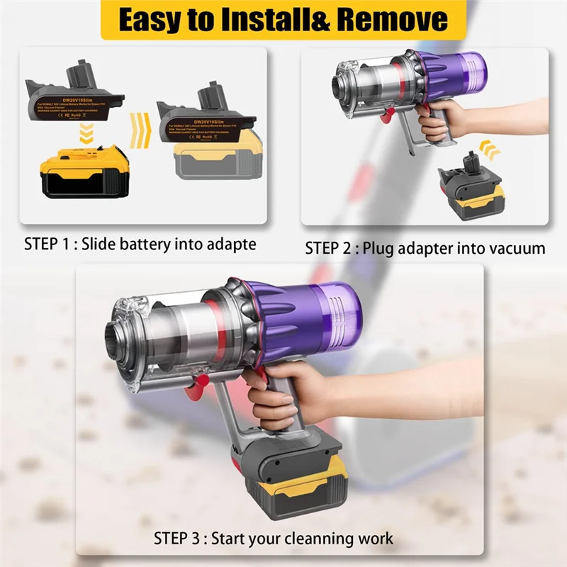 【Must-Haves】DW20V10 Slim Battery Adapter For 20V Li- Battery Convert To For Dyson V10 Digital Slim Vacuum Cleaner
【Must-Haves】DW20V10 Slim Battery Adapter For 20V Li- Battery Convert To For Dyson V10 Digital Slim Vacuum Cleaner