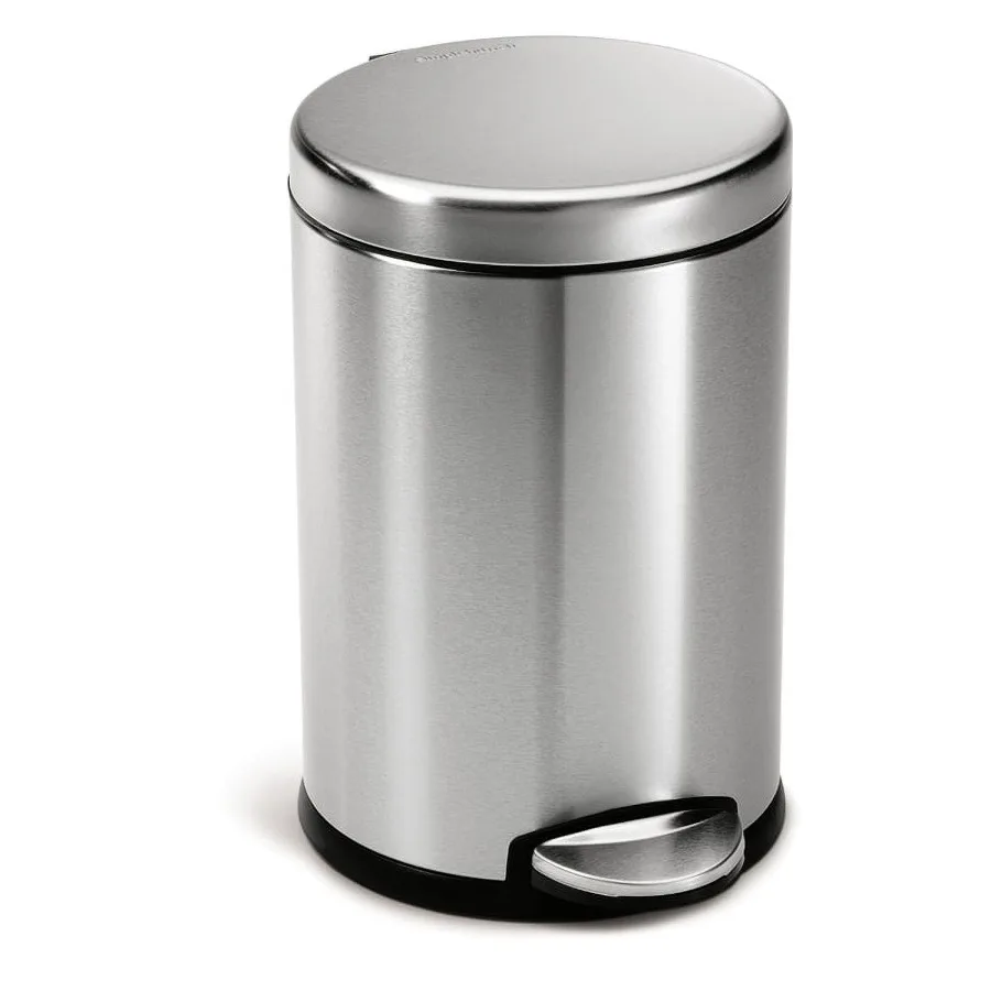 1.2 Gallon Step Trash Can with Soft Close Lid Ideal for Bathroom Compact Design for Easy Disposal and Clutter Management
1.2 Gallon Step Trash Can with Soft Close Lid Ideal for Bathroom Compact Design for Easy Disposal and Clutter Management