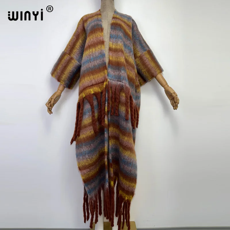 2023 WINYI Winter Women High Quality stripe color tassels Luxury Long Fur Coat Loose OverCoat Thick Warm Female Christmas Coats
2023 WINYI Winter Women High Quality stripe color tassels Luxury Long Fur Coat Loose OverCoat Thick Warm Female Christmas Coats