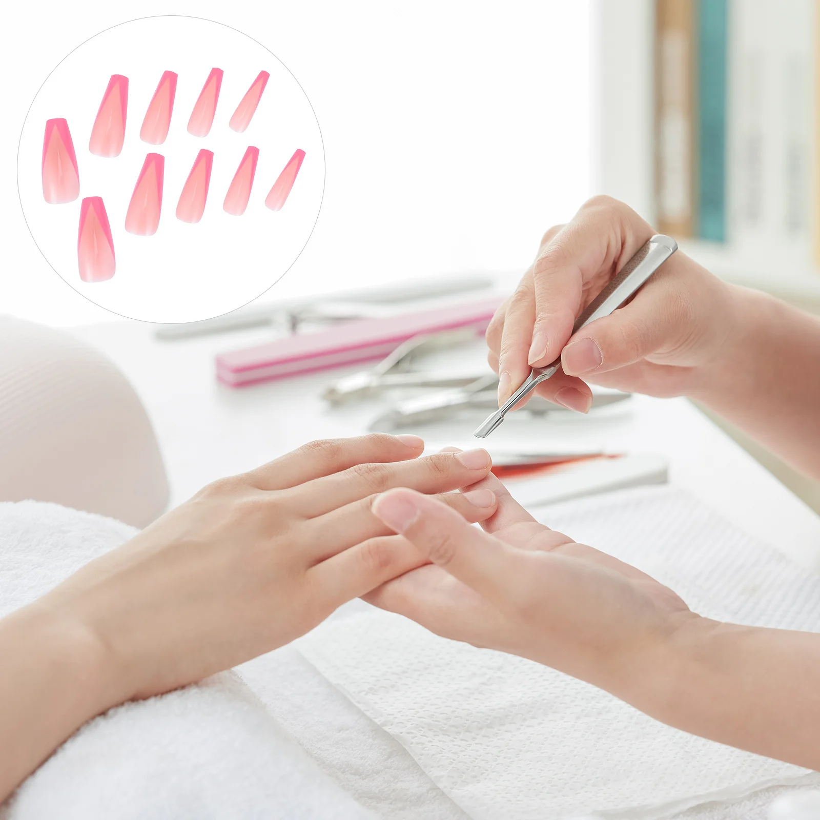 2Sets Coffin Ballerina French Fake Nails Long False Nails Full Cover Women Manicure Tips False Nail Ballet Fake Nail
2Sets Coffin Ballerina French Fake Nails Long False Nails Full Cover Women Manicure Tips False Nail Ballet Fake Nail