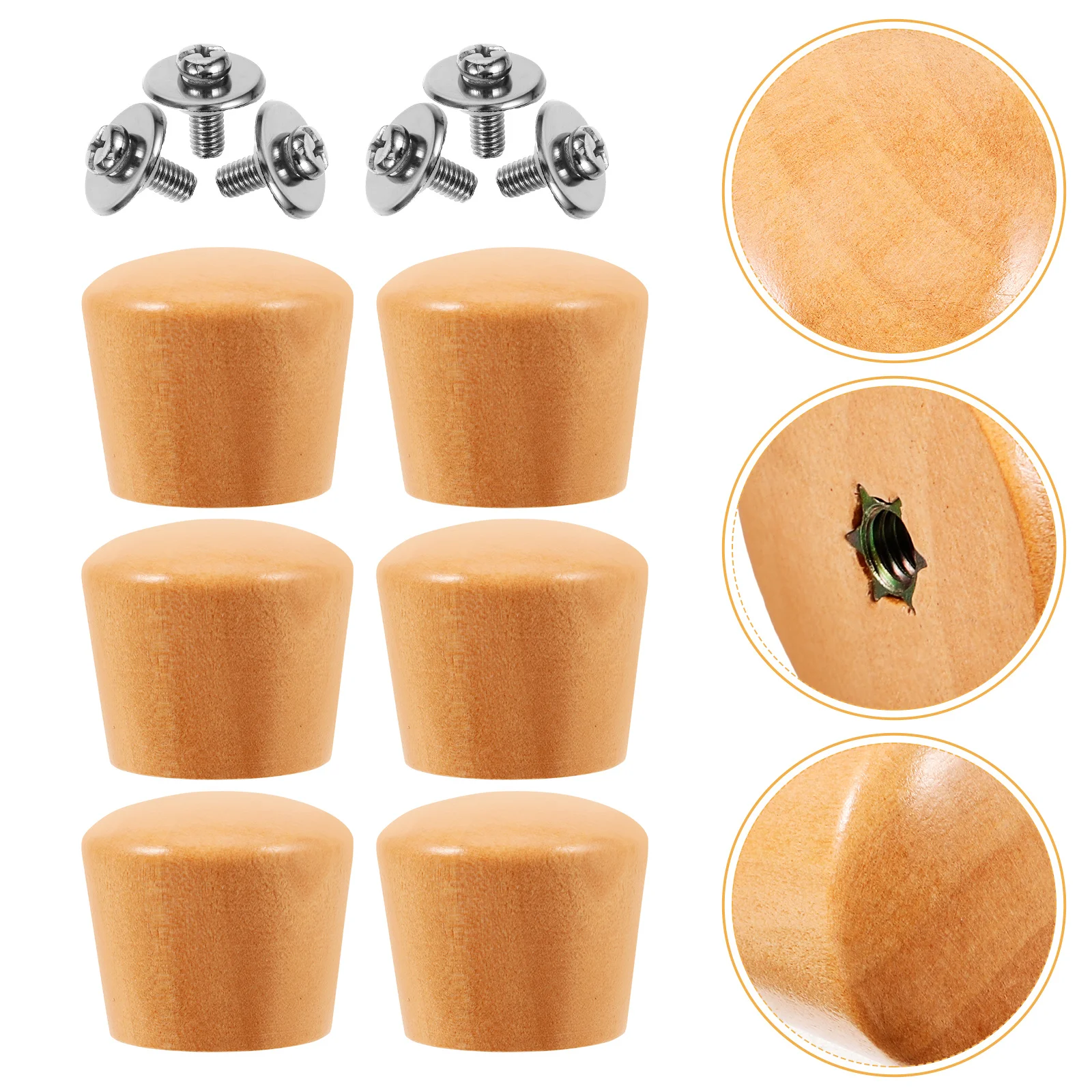6Pcs Pot Lid Knob Wooden Handles Strong Break Resistance Easy Grasp Comfortable Labor Saving Suitable Most Pots Pans
6Pcs Pot Lid Knob Wooden Handles Strong Break Resistance Easy Grasp Comfortable Labor Saving Suitable Most Pots Pans