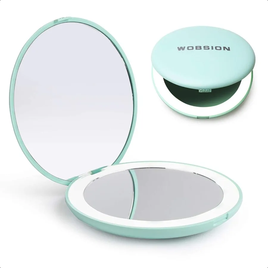 wobsion LED Lighted Travel Makeup Mirror 1x 10x Magnification Compact Portable for Handbag Purse Pocket 3.5 inch Illuminated Fo
wobsion LED Lighted Travel Makeup Mirror 1x 10x Magnification Compact Portable for Handbag Purse Pocket 3.5 inch Illuminated Fo