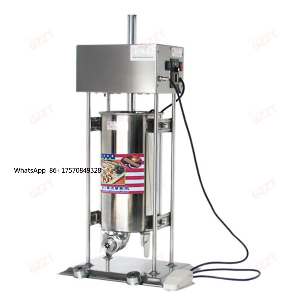 15L Barrel Electric Churros Machine Commercial Spanish Churro Machine Automatic Latin Fruit Donut Sausage Stuffer Machine
15L Barrel Electric Churros Machine Commercial Spanish Churro Machine Automatic Latin Fruit Donut Sausage Stuffer Machine