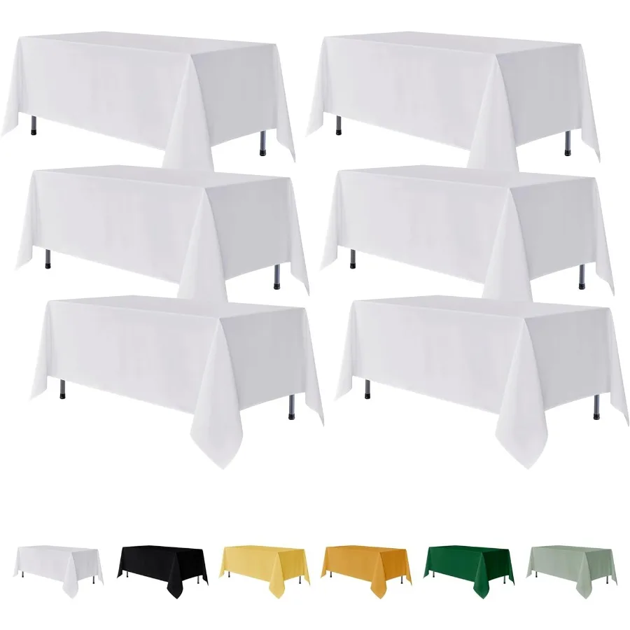 Fitale 6 Pack Wite Recle Tale Clotes - 70 x 120 Inc - Wrinkle and Stain Resistant Faric Taleclots Wasale Polyester Tale Covers
Fitale 6 Pack Wite Recle Tale Clotes - 70 x 120 Inc - Wrinkle and Stain Resistant Faric Taleclots Wasale Polyester Tale Covers