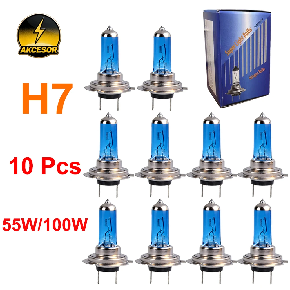 10x H7 Halogen Car Headlight Bulbs 5500K Pure White 55W 100W Fog Lamp Bule Shade 12V High Power Headlamp Auto Accessories
10x H7 Halogen Car Headlight Bulbs 5500K Pure White 55W 100W Fog Lamp Bule Shade 12V High Power Headlamp Auto Accessories