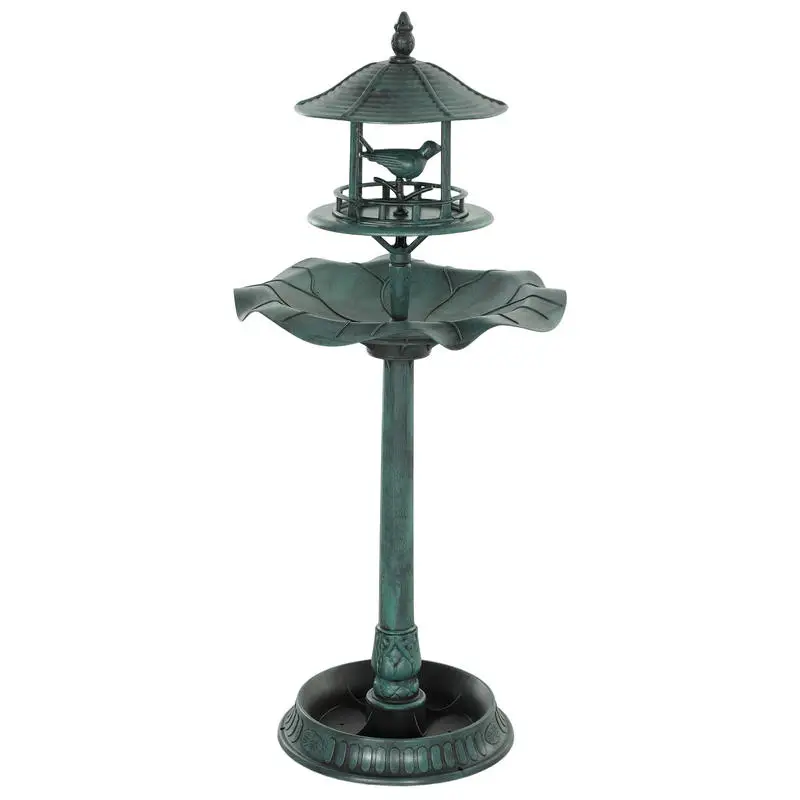 3-in-1 Garden Bird Bath, Freestanding Birdbath with Large Water Basin, Underneath Flower Planter, Φ50 x 113 cm, Green
3-in-1 Garden Bird Bath, Freestanding Birdbath with Large Water Basin, Underneath Flower Planter, Φ50 x 113 cm, Green