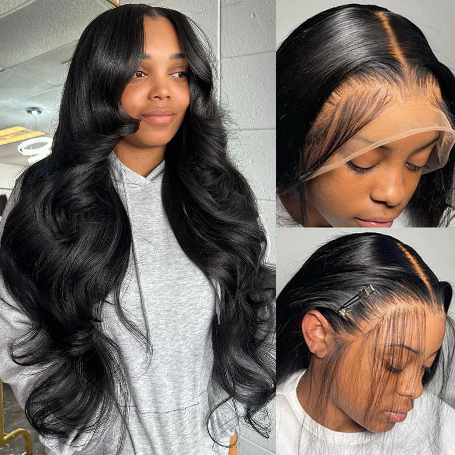 13x6 Lace Front Wigs Human Hair 200 Density HD Body Wave Lace Frontat Human Hair Wigs For Women Glueless Pre Plucked Black Wig
13x6 Lace Front Wigs Human Hair 200 Density HD Body Wave Lace Frontat Human Hair Wigs For Women Glueless Pre Plucked Black Wig