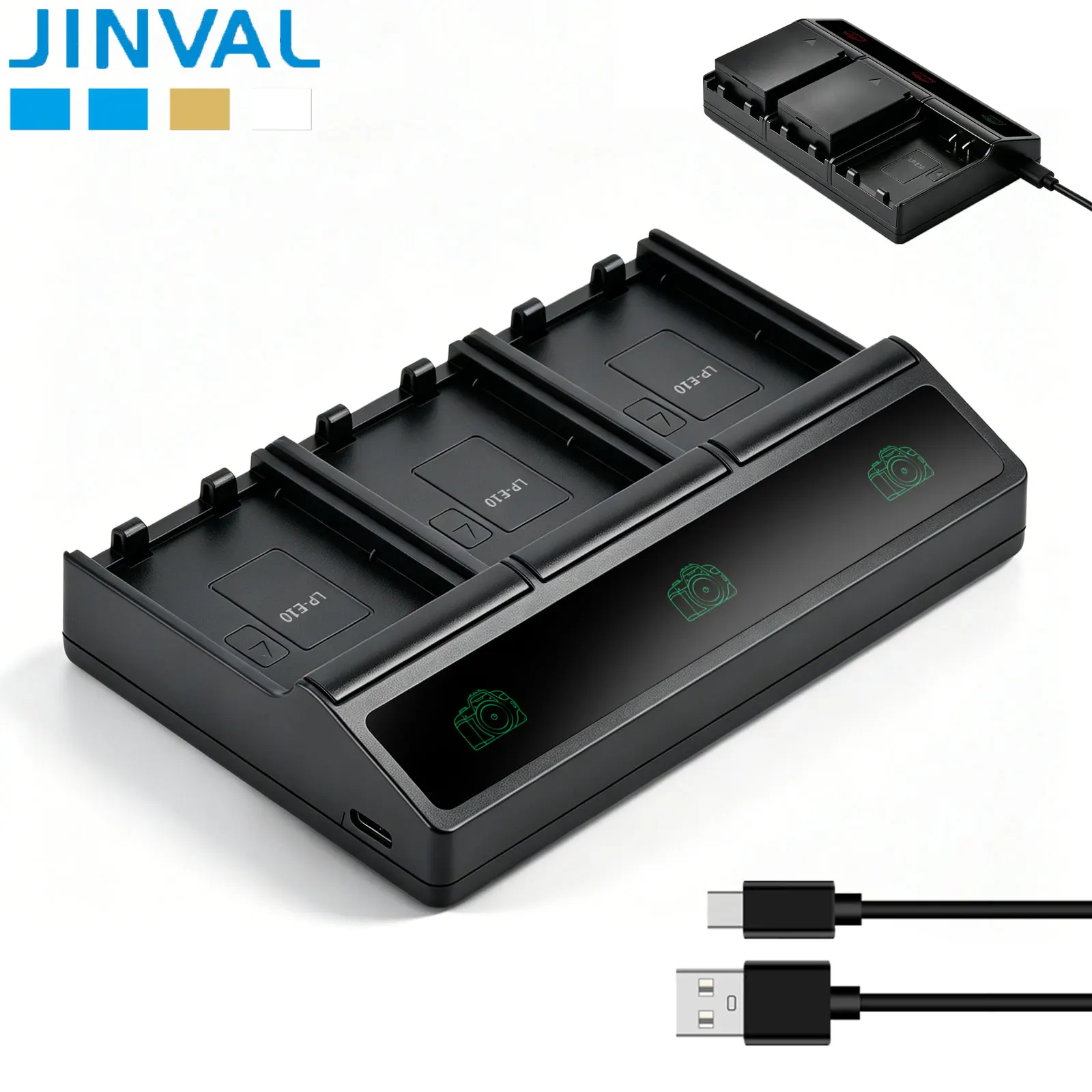 JINVAL LP-E10 Battery Fast 3-Slot USB Charger 1500mAh LPE10 Camera Battery For Canon EOS 1300D 2000D 3000D Rebel T5 T6 Kiss X50
JINVAL LP-E10 Battery Fast 3-Slot USB Charger 1500mAh LPE10 Camera Battery For Canon EOS 1300D 2000D 3000D Rebel T5 T6 Kiss X50