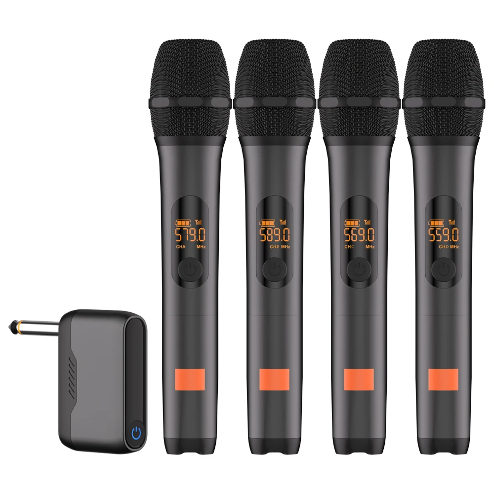 Wireless Microphone M23-4 UHF 4 Channel Karaoke System With Rechargeable Receiver Cordless Handheld Mic For Church Party Speaker
Wireless Microphone M23-4 UHF 4 Channel Karaoke System With Rechargeable Receiver Cordless Handheld Mic For Church Party Speaker