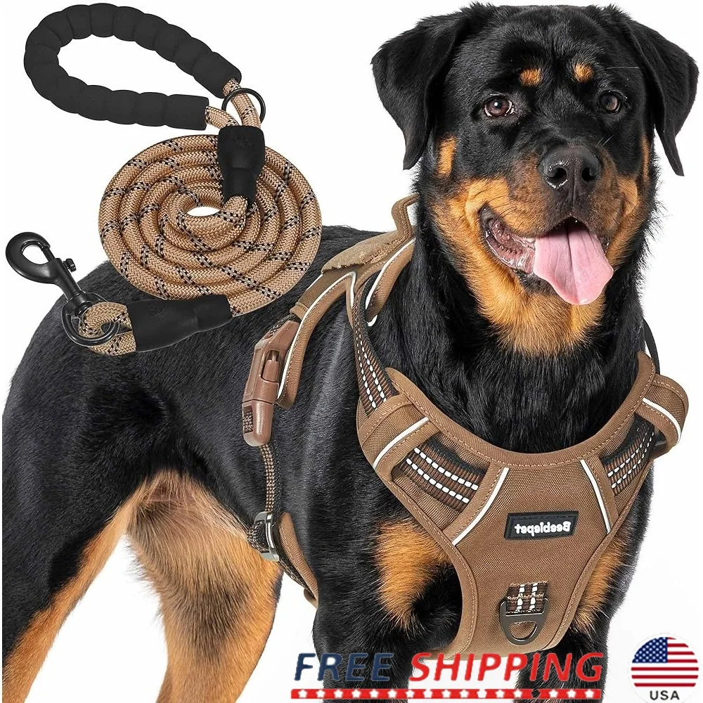 Heavy Duty Tactical Dog Harness No Pull Adjustable Reflective Pet Vest Molle Compatible Easy Control with ID Tag and Free 5ft
Heavy Duty Tactical Dog Harness No Pull Adjustable Reflective Pet Vest Molle Compatible Easy Control with ID Tag and Free 5ft