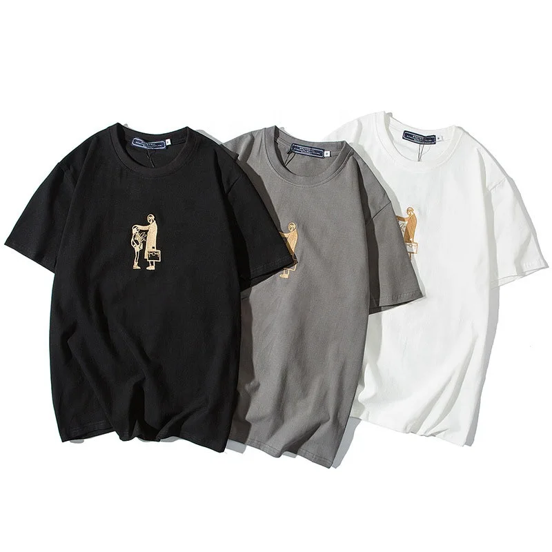 Trendy brand embroidery summer short-sleeved t-shirt men's loose large size simple Korean version of the trend casual loose
Trendy brand embroidery summer short-sleeved t-shirt men's loose large size simple Korean version of the trend casual loose