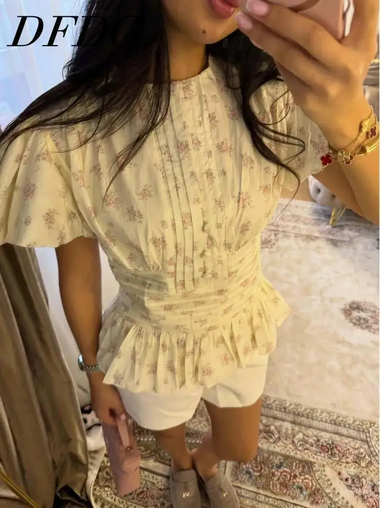 DFDG Women 2026 Spring Summer Floral Print Peplum Blouse Crew Neck Flutter Sleeve Pleated Waist Elegant Casual Work Tops
DFDG Women 2026 Spring Summer Floral Print Peplum Blouse Crew Neck Flutter Sleeve Pleated Waist Elegant Casual Work Tops