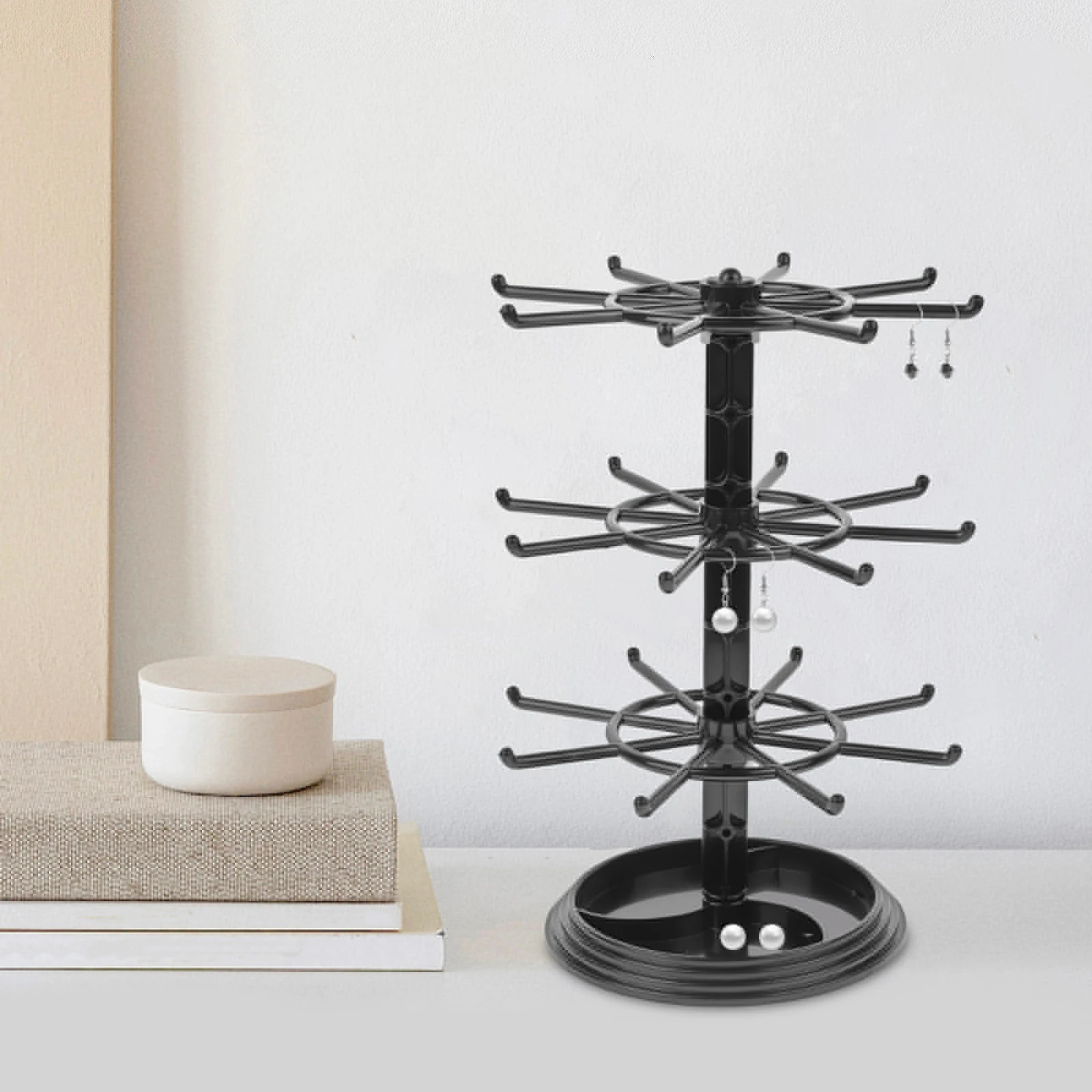 Earring Storage 3 Layers Black Plastic Jewelry ganizer for Home Earrings Jewelry Storage Necklace Holder Display
Earring Storage 3 Layers Black Plastic Jewelry ganizer for Home Earrings Jewelry Storage Necklace Holder Display