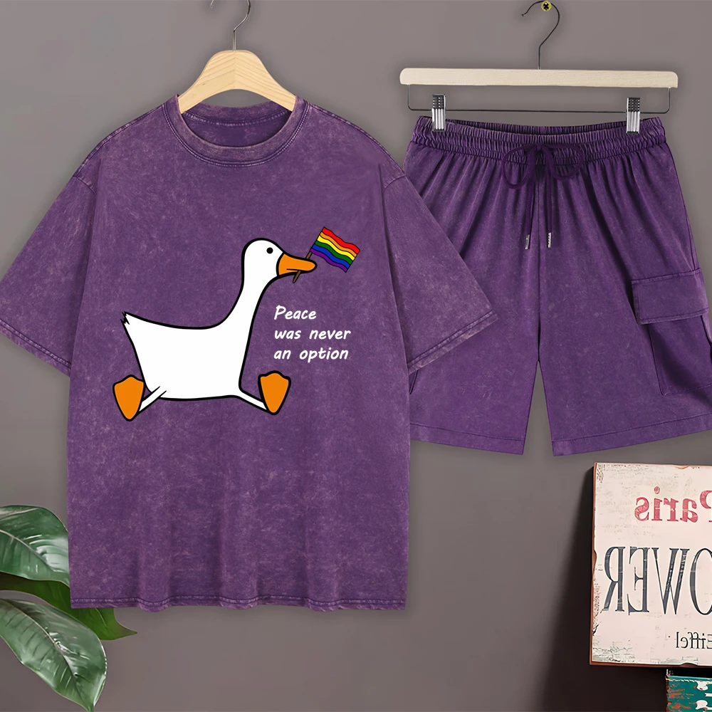 Комплект мужских летних футболок оверсайз из хлопка с эффектом потертости и шорт-карго: футболка с круглым вырезом и коротким рукавом, брюки
Комплект мужских летних футболок оверсайз из хлопка с эффектом потертости и шорт-карго: футболка с круглым вырезом и коротким рукавом, брюки