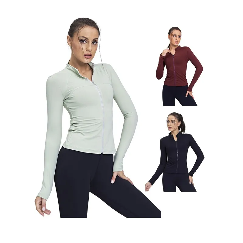 Woman Yoga Clothing Fashion Jacket Quick Drying Long Sleeves Zipper Sportwear Tops
Woman Yoga Clothing Fashion Jacket Quick Drying Long Sleeves Zipper Sportwear Tops