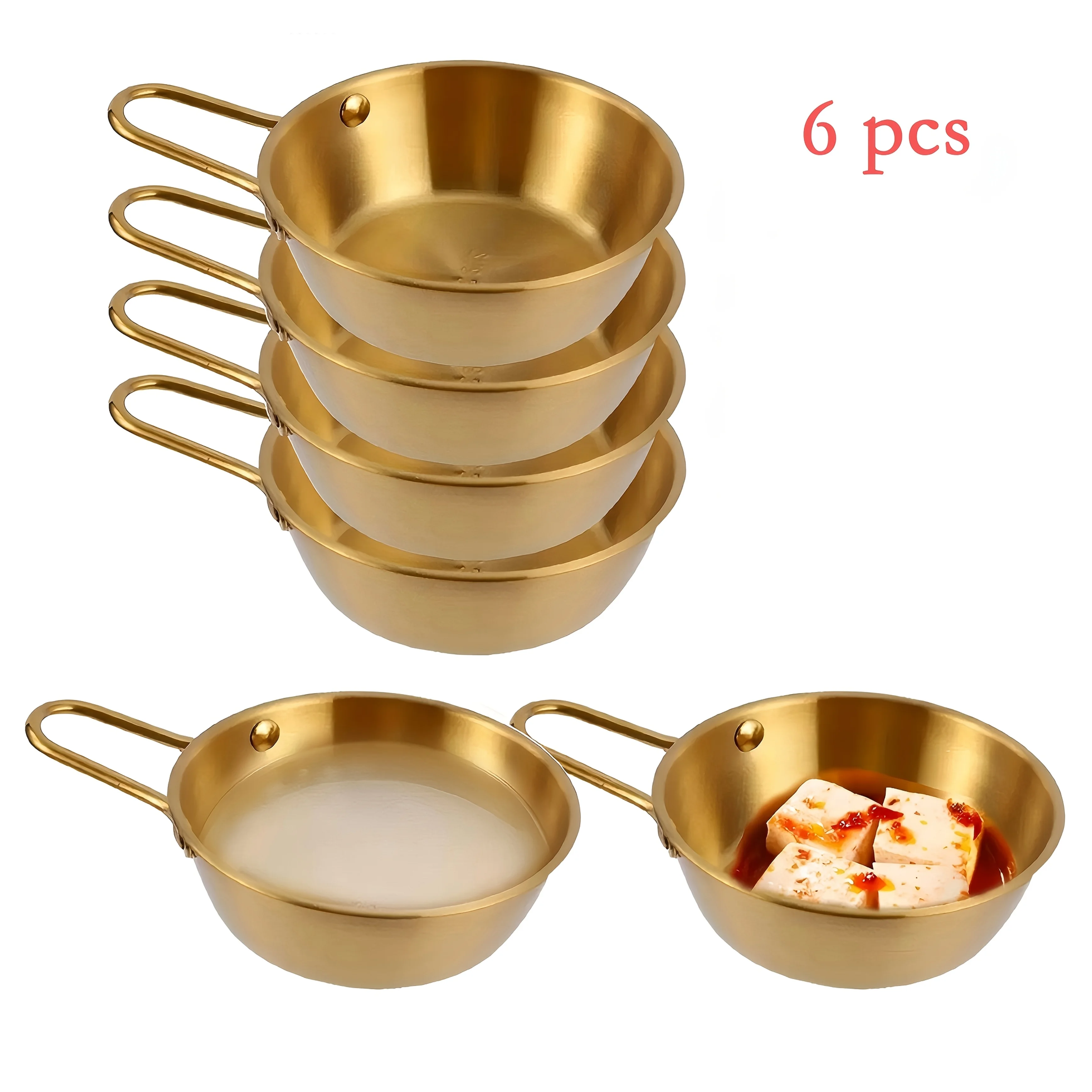 Set of 6 Stainless Steel Rice Wine Bowls and Snack Bowls
Set of 6 Stainless Steel Rice Wine Bowls and Snack Bowls