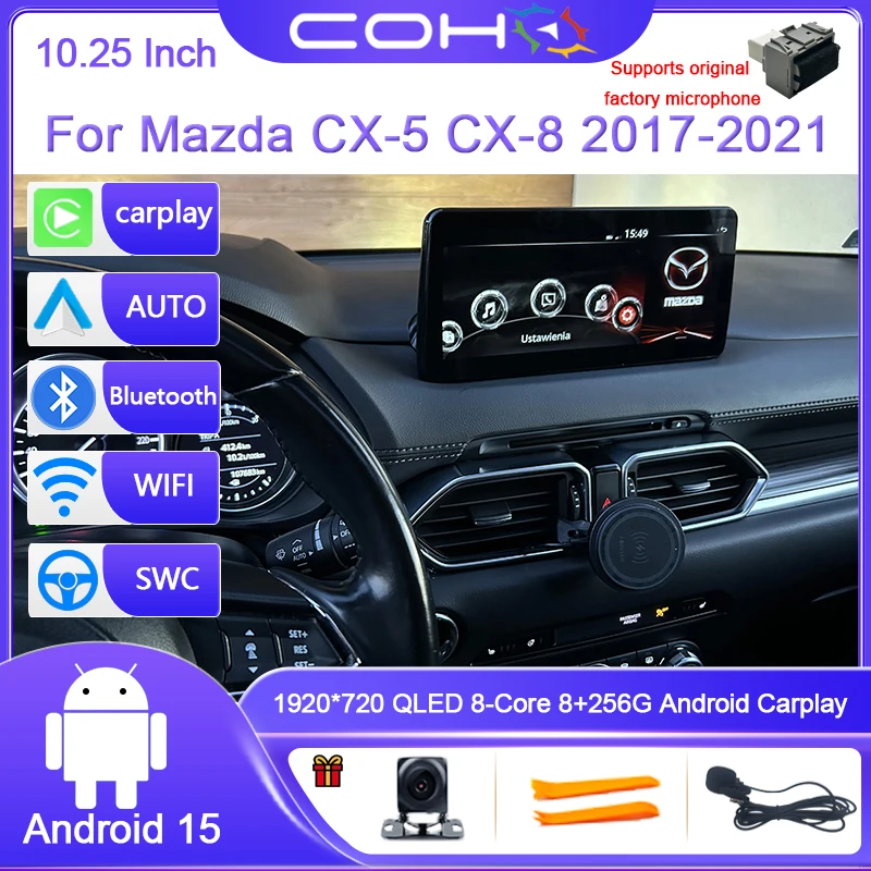 10.25 Inch For Mazda CX-5 CX-8 2017-2021 Dual System Car Multimedia Player Gps Dvd Radio Android 15 Octa Core 4G WIFI CarPlay
10.25 Inch For Mazda CX-5 CX-8 2017-2021 Dual System Car Multimedia Player Gps Dvd Radio Android 15 Octa Core 4G WIFI CarPlay