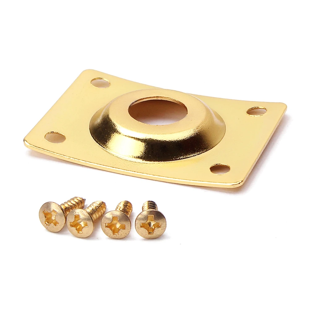 Golden Socket Sheet 1/4 Inch Jack Plate Copper Iron Material Electric Guitar Bass Plug Mounting Screws Durable Chrome Plating
Golden Socket Sheet 1/4 Inch Jack Plate Copper Iron Material Electric Guitar Bass Plug Mounting Screws Durable Chrome Plating