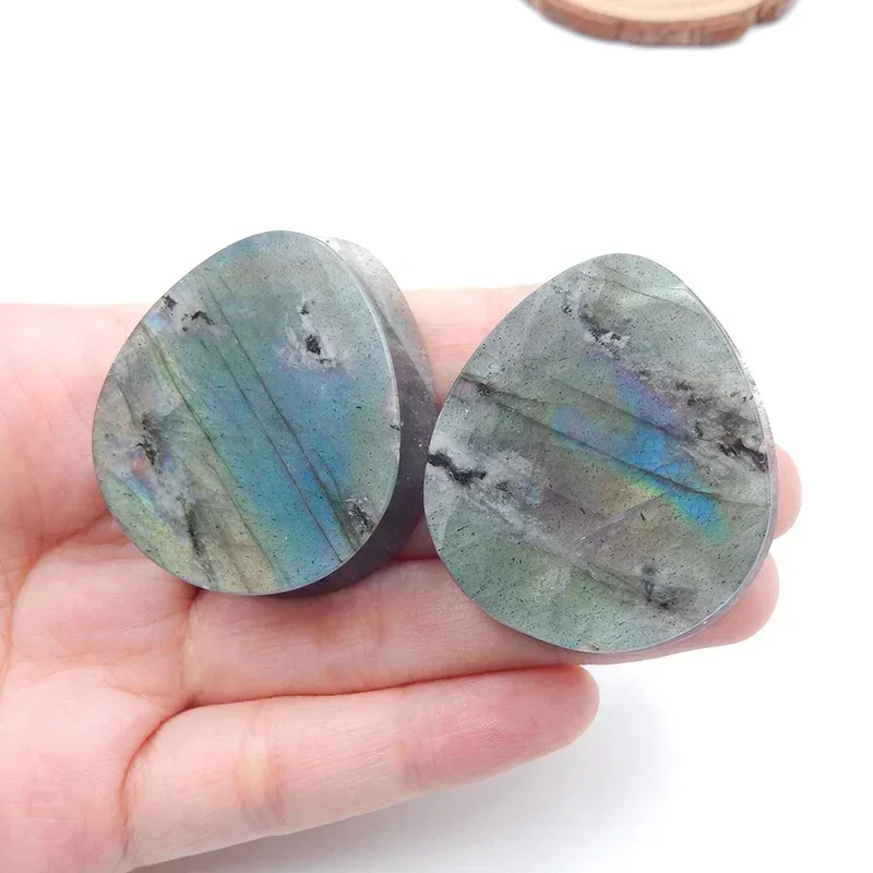 Body Piercing Jewelry 100mm Circumference Labradorite Plugs, Teardrop Ear Plugs, Stone Plugs Earring
Body Piercing Jewelry 100mm Circumference Labradorite Plugs, Teardrop Ear Plugs, Stone Plugs Earring