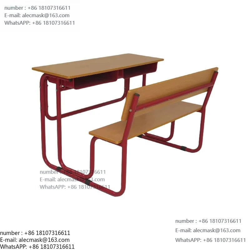 Modern school desk and chair set with 2 drawers, adjustable plastic and metal study
Modern school desk and chair set with 2 drawers, adjustable plastic and metal study