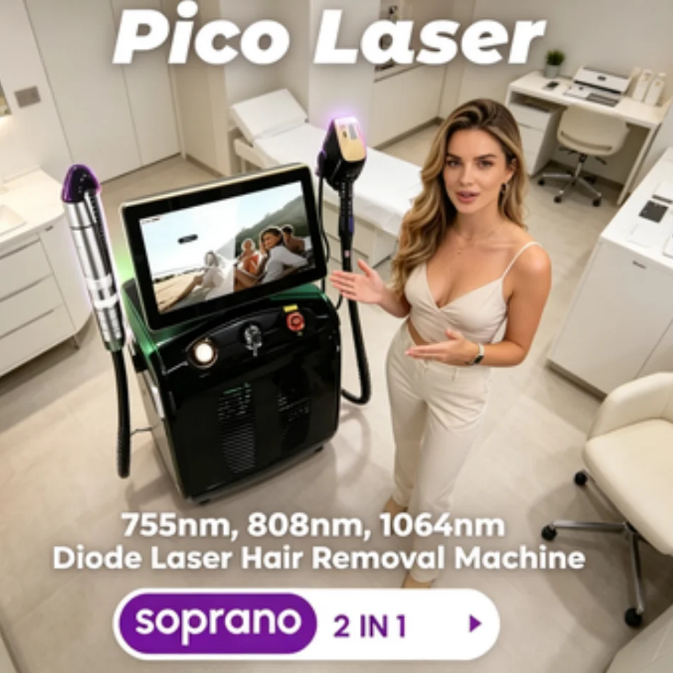 755nm, 808nm, 1064nm Diode Laser Hair Removal Machine - Painless, Permanent, Professional Hair Removal Solution.
755nm, 808nm, 1064nm Diode Laser Hair Removal Machine - Painless, Permanent, Professional Hair Removal Solution.