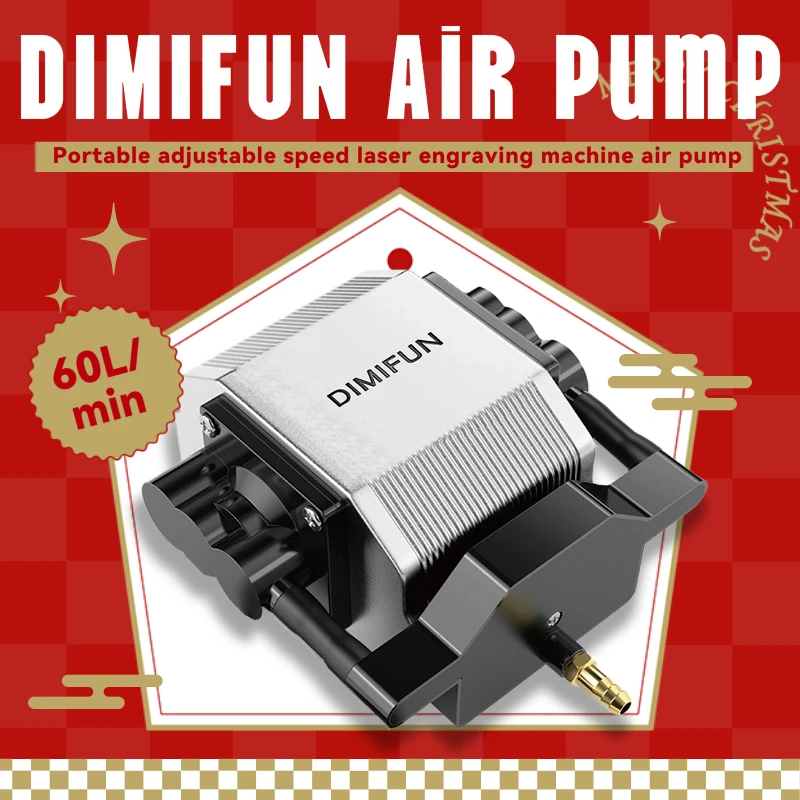 Портативный лазерный воздушный насос DIMIFUN, подходящий для станков лазерной резки и гравировки, с регулируемой скоростью потока 60 л/мин
Портативный лазерный воздушный насос DIMIFUN, подходящий для станков лазерной резки и гравировки, с регулируемой скоростью потока 60 л/мин