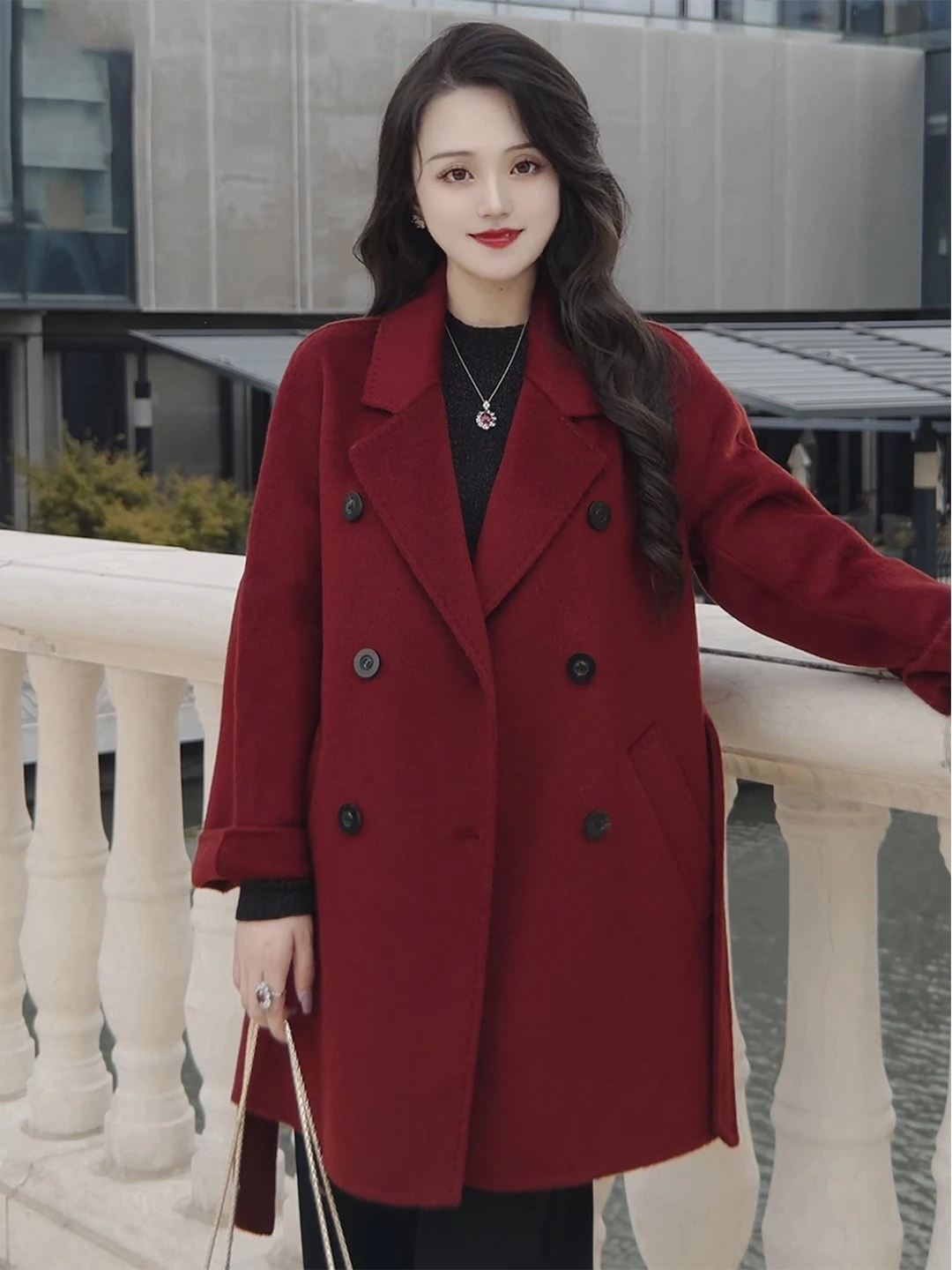 Max80 Double-Faced Woolen Coat for Women Mid-Length Korean Sle Long Sve Button-Up Warm Outerwear Pure Online S
Max80 Double-Faced Woolen Coat for Women Mid-Length Korean Sle Long Sve Button-Up Warm Outerwear Pure Online S