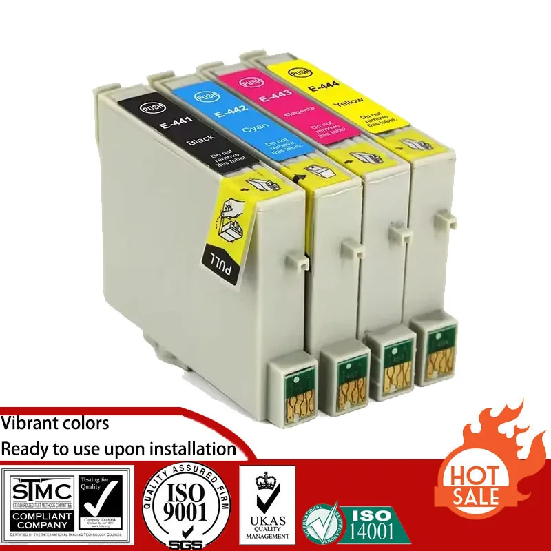 Совместимый картридж для Epson T0441-T0444 0441, костюм для Epson Stylus C64/C66/C84/C84N/C84WN/C86/CX3600/CX3650/CX4600
Совместимый картридж для Epson T0441-T0444 0441, костюм для Epson Stylus C64/C66/C84/C84N/C84WN/C86/CX3600/CX3650/CX4600