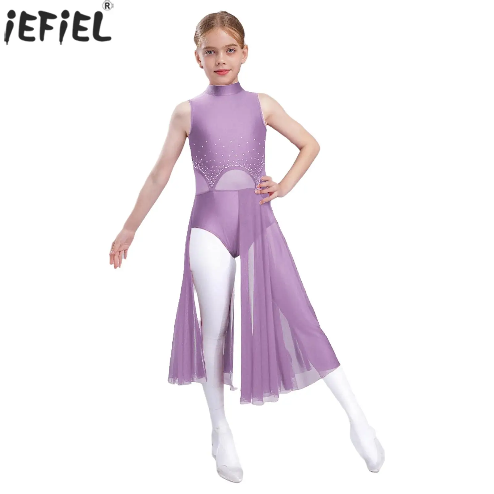 Kids Girls Modern Lyrical Dance Dress Ballet Rhythmic Gymnastics Figure Skating Dancewear Shiny Rhinestones Sheer Mesh Leotard
Kids Girls Modern Lyrical Dance Dress Ballet Rhythmic Gymnastics Figure Skating Dancewear Shiny Rhinestones Sheer Mesh Leotard