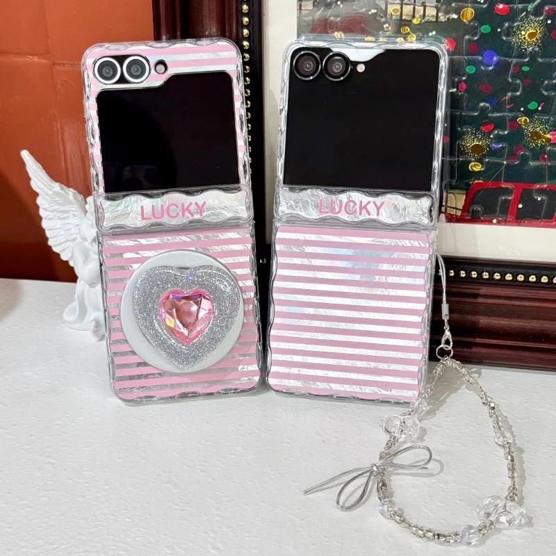 Korean Pink Stripes Magnetic Phone Case For Samsung Galaxy Z Flip 7 6 5 ZFlip6 ZFlip7 Cover with Love Holder Cases For Magsafe
Korean Pink Stripes Magnetic Phone Case For Samsung Galaxy Z Flip 7 6 5 ZFlip6 ZFlip7 Cover with Love Holder Cases For Magsafe