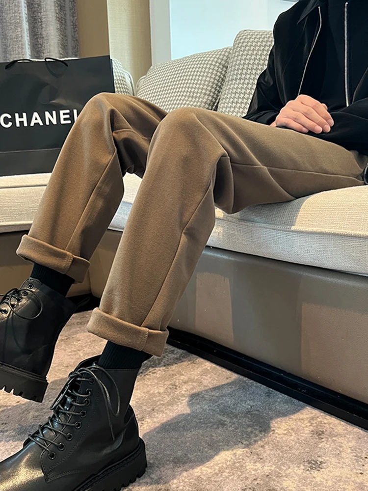 Men's Winter Thiened Woolen Trousers for Boots Slim Fit Pencil Pants Faionable Casual Pants Youth Vitali Sle
Men's Winter Thiened Woolen Trousers for Boots Slim Fit Pencil Pants Faionable Casual Pants Youth Vitali Sle