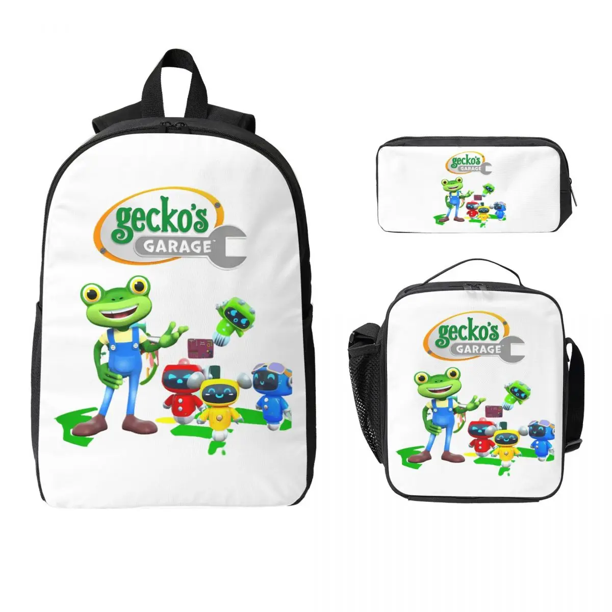 Geckos Garage Backpack Student BookBag School Bag Computer Shoulder Bags 3ps Insulated Lunch Bag Pencil Case
Geckos Garage Backpack Student BookBag School Bag Computer Shoulder Bags 3ps Insulated Lunch Bag Pencil Case