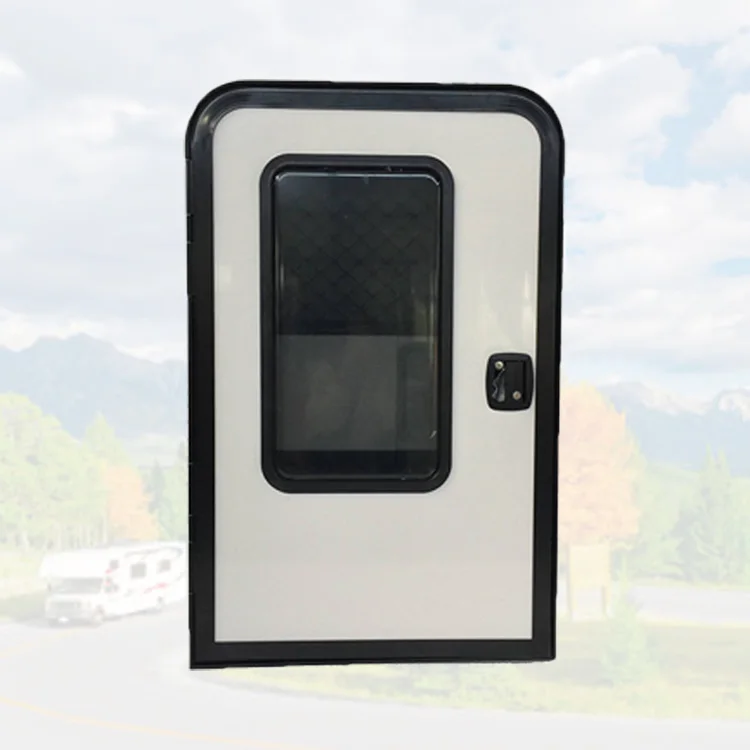 Hote Sale Black Teardrop Trailer Door Four Rounded Corner Rv Door with Slid Window Door for Camper
Hote Sale Black Teardrop Trailer Door Four Rounded Corner Rv Door with Slid Window Door for Camper