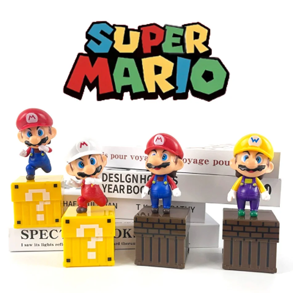 10cm Super Marios Game Cartoon Merch Wario Fire Mario Lucky box PVC Figures Game Peripheral Party Cake Decoration Toy Model Gift
10cm Super Marios Game Cartoon Merch Wario Fire Mario Lucky box PVC Figures Game Peripheral Party Cake Decoration Toy Model Gift