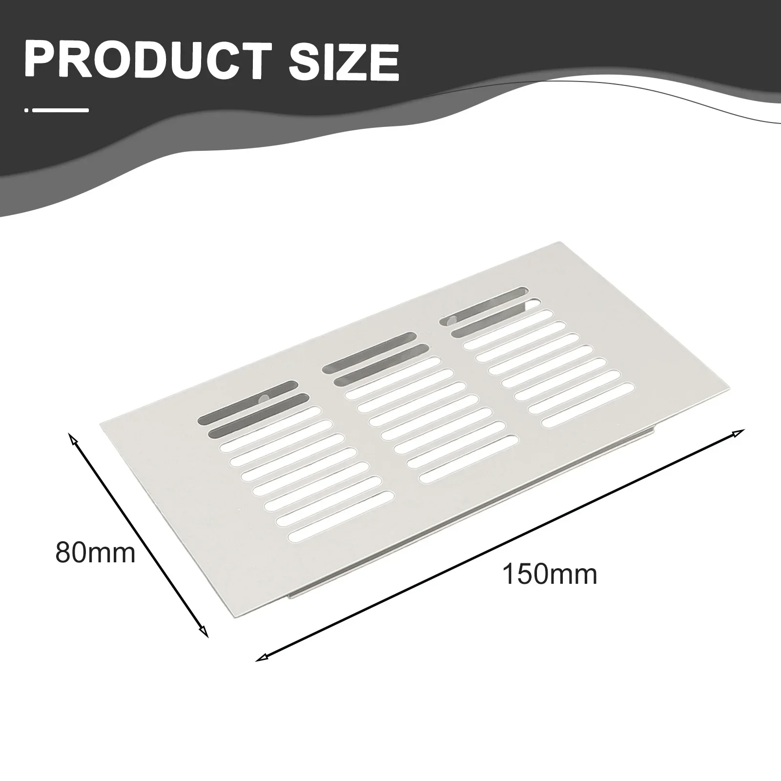 1PC 80*150-400mm Aluminum Alloy Air Vent Silver Louvred Grill Ventilation Grille Cover For Wardrobes Shoe Computer Cabinets Bath
1PC 80*150-400mm Aluminum Alloy Air Vent Silver Louvred Grill Ventilation Grille Cover For Wardrobes Shoe Computer Cabinets Bath