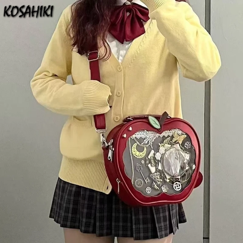 Sweet Y2k Aesthetic All Match Ita Bag Fashion Kawaii Transparent Shoulder Crossbody Bags 2025 New Trendy Women Casual Backpacks
Sweet Y2k Aesthetic All Match Ita Bag Fashion Kawaii Transparent Shoulder Crossbody Bags 2025 New Trendy Women Casual Backpacks