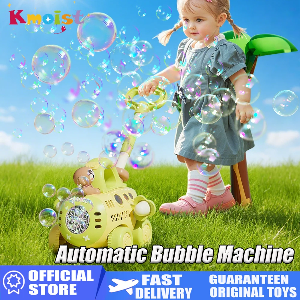 Bubble Blower Maker Machine Handheld Trolley Cartoon Bubble Maker Blower Automatic Bubbles Machine Toys for Kids Birthday Gifts
Bubble Blower Maker Machine Handheld Trolley Cartoon Bubble Maker Blower Automatic Bubbles Machine Toys for Kids Birthday Gifts