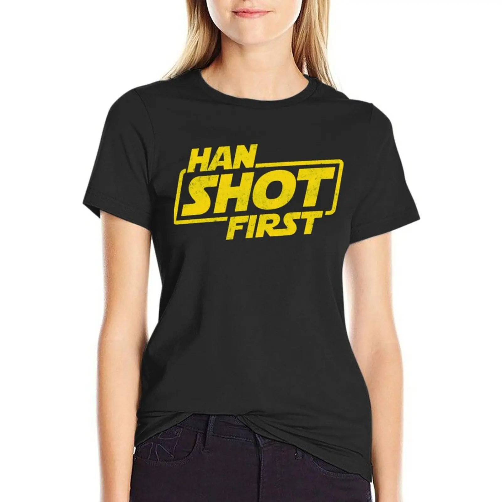 Han Shot First, Geek Shirt, Han Shot first Fan Gift, Popular Culture gift Essential . T-Shirt kawaii clothes female Women's tops
Han Shot First, Geek Shirt, Han Shot first Fan Gift, Popular Culture gift Essential . T-Shirt kawaii clothes female Women's tops